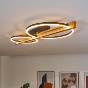 Eco-Light Plafón LED Tovak, pino, longitud 75,8 cm, madera…