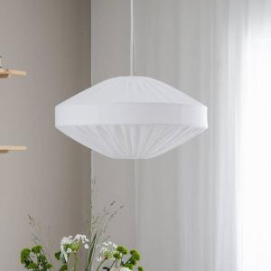 PR Home Lámpara colgante Edith, Ø 50 cm, algodón, blanco