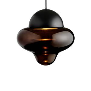 DESIGN BY US Nutty XL lámpara colgante LED, marrón / negro,…
