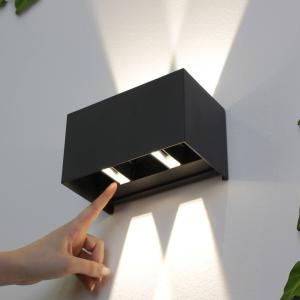 Eco-Light Aplique de exterior LED Dakar, antracita, anchura…