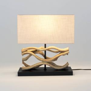 Holländer Panarea lámpara de mesa, color madera/beige, altu…