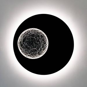 Holländer Aplique de pared LED Luna, marrón-negro/plateado,…