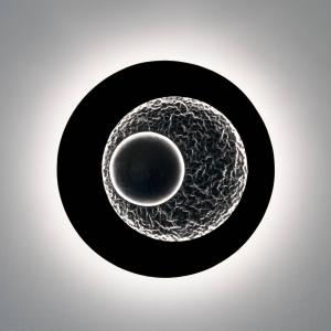 Holländer Urano aplique de pared LED, marrón-negro/plata, Ø…