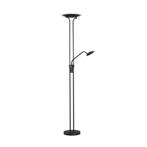 FISCHER & HONSEL Lámpara de pie LED Tallri, negra, 180 cm,…