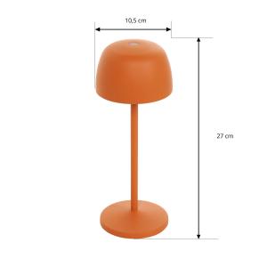 Lindby Lámpara de mesa LED recargable Areitty, naranja, set…