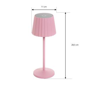 Lindby lámpara de mesa LED recargable Esali, rosa, set de 2