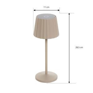 Lindby Esali lámpara de mesa LED recargable, beige arena, s…