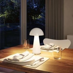 Paulmann lámpara de mesa LED recargable Onzo, blanca, plást…