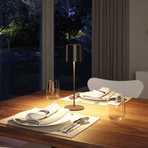 Paulmann Tuni lámpara de mesa LED recargable, negra, plásti…
