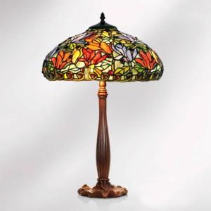 Artistar Lámpara de mesa Elaine estilo Tiffany, altura 64cm