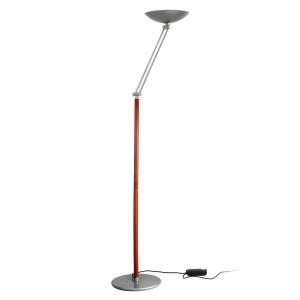 Aluminor Lámpara LED de pie Lib V, altura regulable, plata