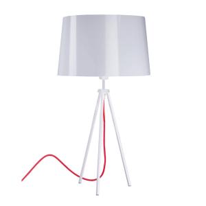 Aluminor Tropic lámpara de mesa, blanco, rojo