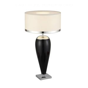 Argon Lámpara de mesa Lund en blanco y negro, alto 70 cm