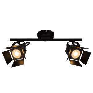 Brilliant Lámpara LED de techo de 2 focos Movie, negra