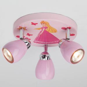 Brilliant Lámpara LED de techo Princess rosa, 3 brazos