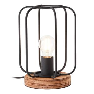 Brilliant Lámpara de mesa Tosh con base de madera