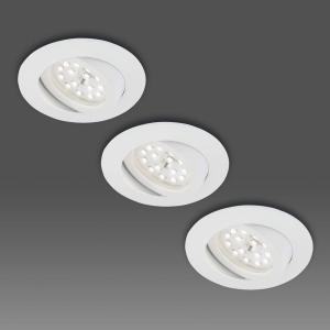Briloner Foco empotrable LED blanco, set 3 u., orientable