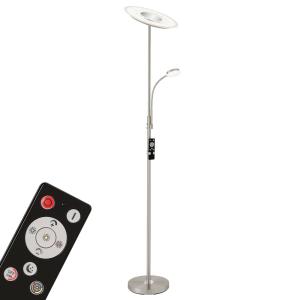 Briloner Lámpara de pie LED Agiled, níquel, atenuable, CCT,…