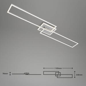 Briloner Plafón LED Frame S CCT 110x24,8cm aluminio