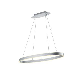HELL Lámpara colgante LED Delta, redondo, aluminio mate