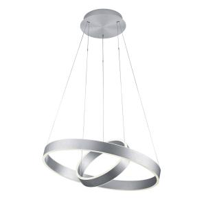 HELL Lámpara colgante LED Delta, 2 luces, CCT, aluminio