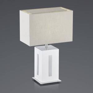 BANKAMP Karlo lámpara mesa blanco/gris, alto 47cm