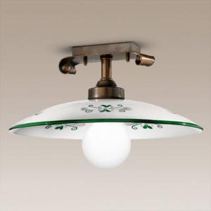 Cremasco Lámpara de techo Bassano, detalles verde