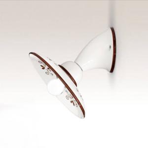 Cremasco Aplique Bassano, blanco, detalles marrón