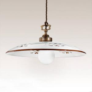 Cremasco Lámpara colgante Bassano, 1 luz, detalles marrón