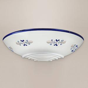 Cremasco Aplique Bassano de cerámica, ceñido, azul