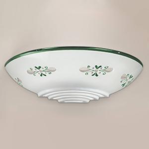 Cremasco Aplique Bassano de cerámica, ceñido, verde
