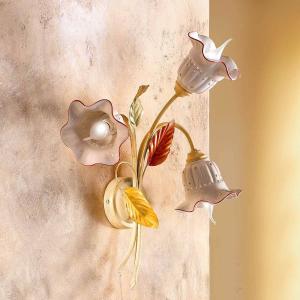 Ceramiche Aplique Flora de 3 luces en estilo florentino