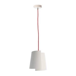 Deko-Light Lámpara colgante Twister I, blanco, Ø 18 cm