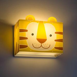 Dalber Aplique de pared para niños Little Tiger con enchufe