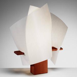 Domus Lámpara de mesa de diseño PLAN B, castaño