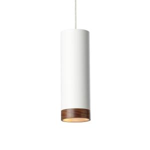 Domus Lámpara colgante LED PHEB, blanco/nuez