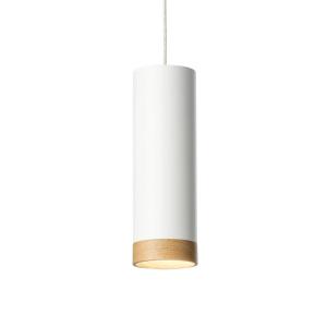 Domus Lámpara colgante LED PHEB, blanco/roble