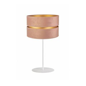 Euluna Lámpara mesa Golden Duo alto 50 cm rosa claro/oro