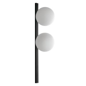 Eco-Light Aplique Pluto en negro y blanco, 2 luces
