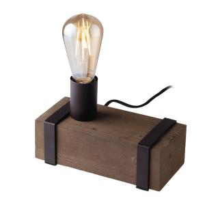 Eco-Light Lámpara de mesa Texas de madera antigua, 1 luz