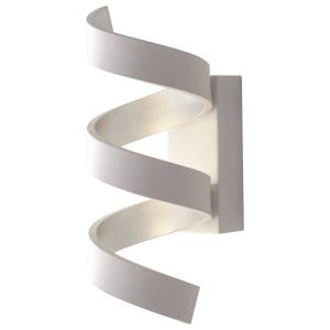 Eco-Light Aplique LED Helix, blanco-plata, altura 26 cm