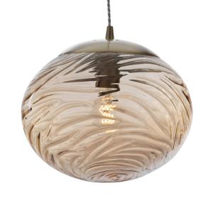 Eco-Light Lámpara colgante Nereide, vidrio bronce