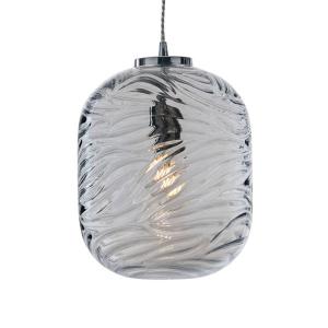 Eco-Light Lámpara colgante Nereide, vidrio gris azul