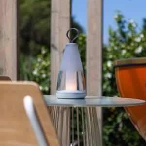 LUTEC connect Lámpara de mesa LED Pepper, RGBW, smart, blan…