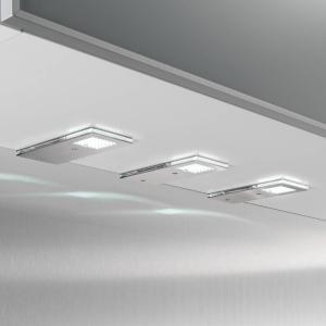 Evotec Práctico aplique de encastre LED Flat I, 3 uds.