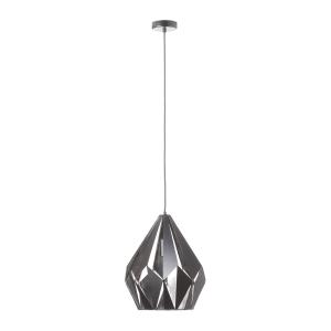 EGLO Lámpara colgante Carlton negro-plata Ø 31 cm
