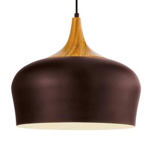 EGLO Lámpara colgante Obregon de formas bonitas marrón