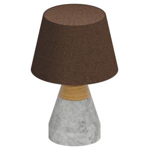 EGLO Lámpara de mesa textil Tarega con base de hormigón
