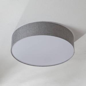 EGLO Lámpara de techo gris Pasteri con pantalla de lino 57…