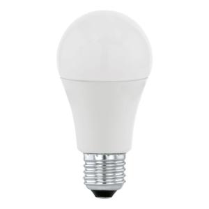 EGLO Bombilla LED E27 A60 9W, blanco cálido, opalino